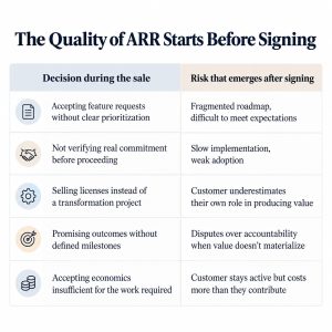 Decisions made during enterprise SaaS sales and the risks they create after signing